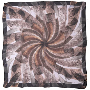 Silkiklútur, mynstur frá drykkjarhornum