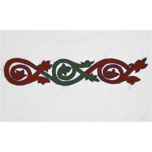 Útsaumur - Refilsaumur, flétta af Draflastaðaklæðinu