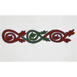 Útsaumur - Refilsaumur, flétta af Draflastaðaklæðinu